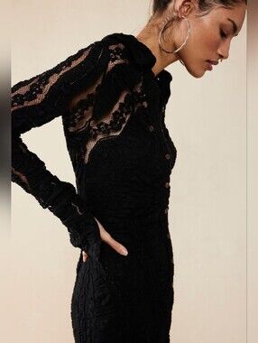 Free People Shayla Lace Mini Dress